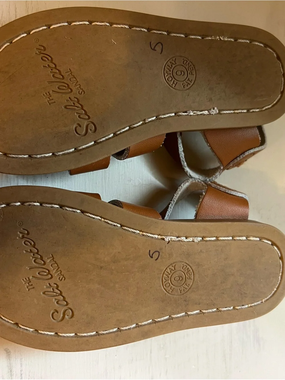 Salt Water by Hoy Shoes Kids' tan sandals